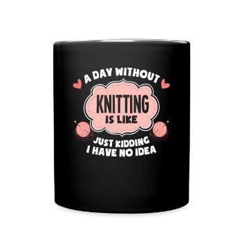 knit - Full Colour Mug - black - Front