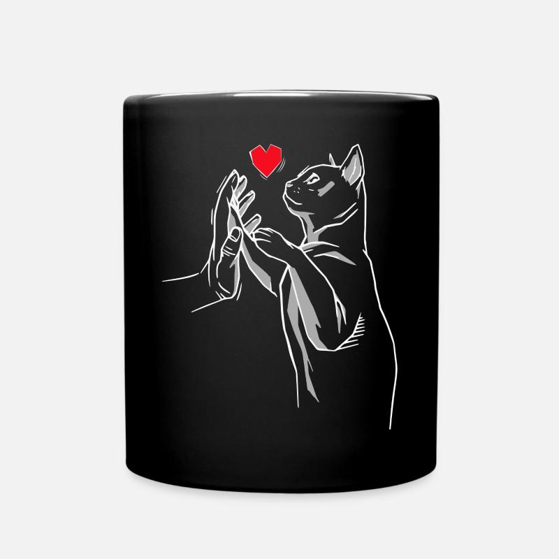Stubentiger Katze Kater Katzen Miau Katzenliebhabe - Tasse einfarbig - Schwarz
