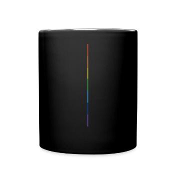 LGBT Regenbogen dezent Gay - Tasse einfarbig - Schwarz - Vorne