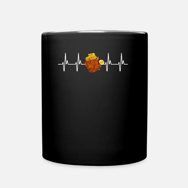 Schnitzel Pommes - Tasse einfarbig - Schwarz
