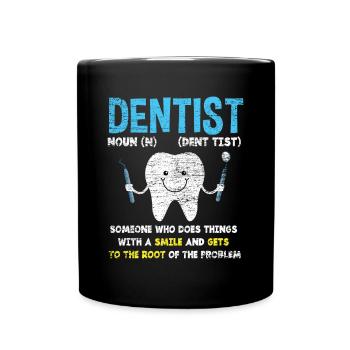 Sourire de dentiste - Mug uni - noir - Devant