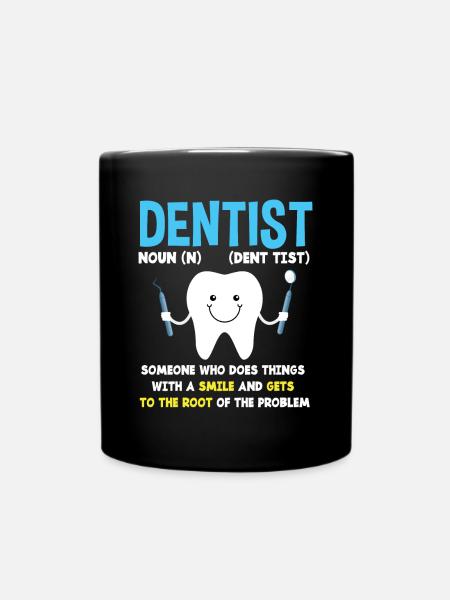 Zahnarzt - Tasse einfarbig - Schwarz