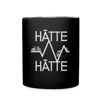 Hätte Hätte Fahradkette Rad - Tasse einfarbig - Schwarz - Vorne