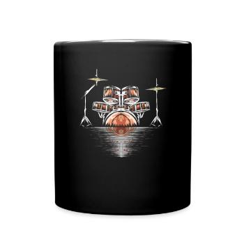 Drums Sunset - Band Drummer Sunset - Full Colour Mug - black - Front