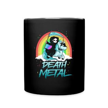 Licorne de Death Metal avec la mort comme un arc-en-ciel de cavalier - Mug uni - noir - Devant