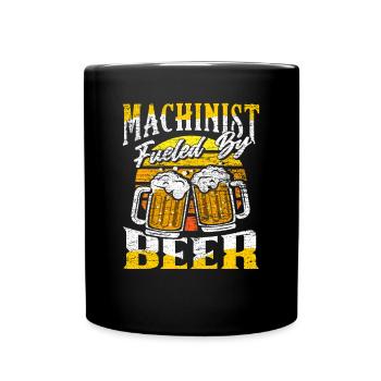 Maschinist Bier - Tasse einfarbig - Schwarz - Vorne