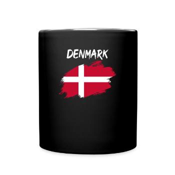 Denmark danish flag flag - Full Colour Mug - black - Front