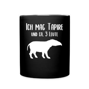 Ich Mag Tapire Lustiger Spruch Tapir Geschenk - Tasse einfarbig - Schwarz - Vorne