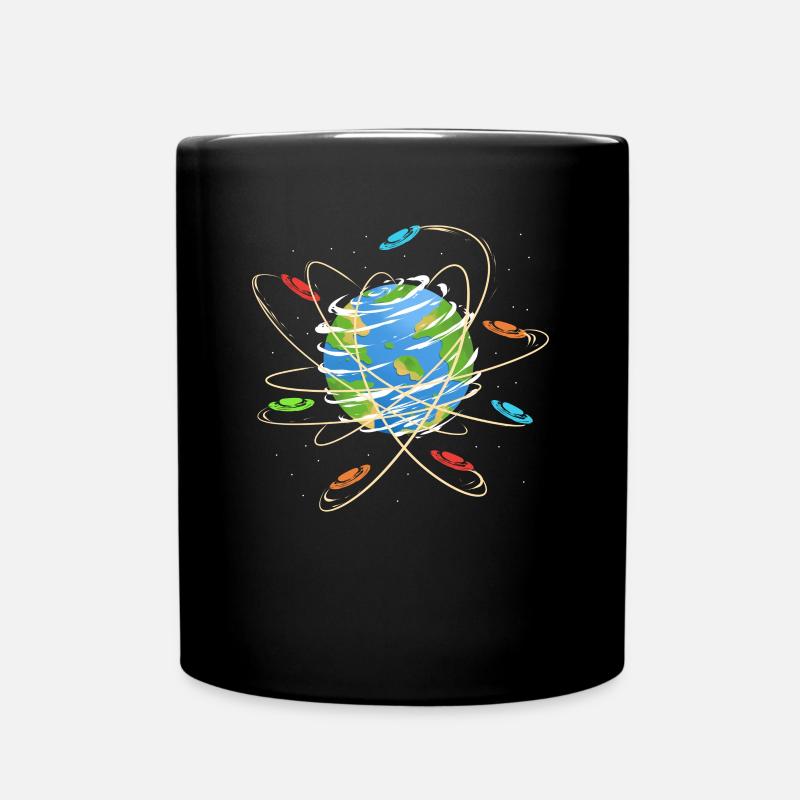Disc Golf Erde Planet Weltraum Design & Geschenk - Tasse einfarbig - Schwarz