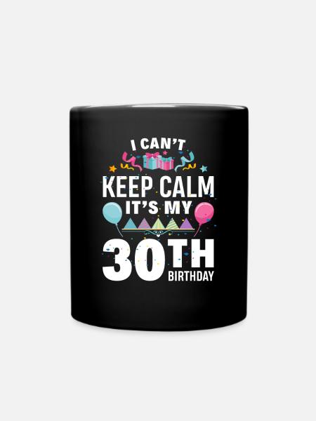 30th birthday - Full Colour Mug - black