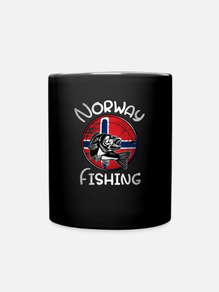 Norway Fishing - Full Colour Mug - black