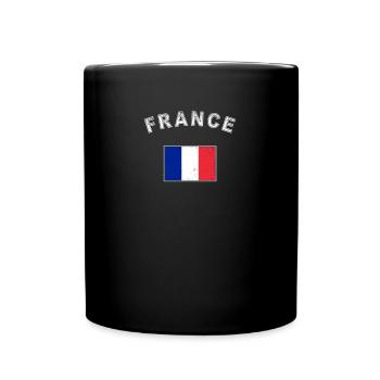 France drapeau français Drapeau - Mug uni - noir - Devant