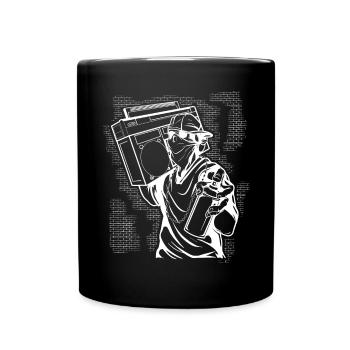 Graffiti - Tasse einfarbig - Schwarz - Vorne
