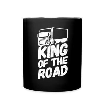 Chauffeur de camion camion camion roi - Mug uni - noir - Devant
