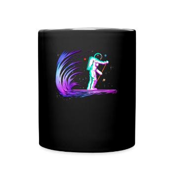 Stand Up Paddle Astronaut Space - Conception de SUP - Mug uni - noir - Devant
