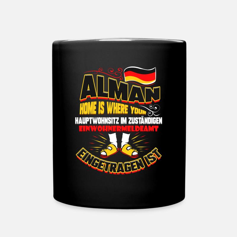 Alman Lustiger Alman Hauptwohnsitz Spruch Geschenk - Tasse einfarbig - Schwarz