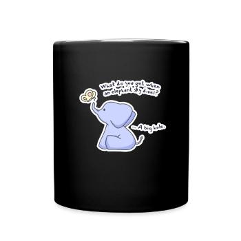 Elephant - Full Colour Mug - black - Front