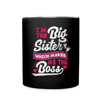 Sœur frère de naissance patron - Mug uni - noir - Devant