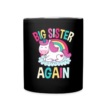 Sister family offspring gift - Full Colour Mug - black - Front