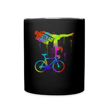 Kunstradfahrer und Radfahrer Geschenk - Tasse einfarbig - Schwarz - Vorne