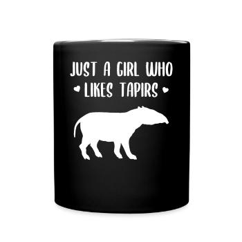 Just A Girl Who Likes Tapirs Saying Tapir Gift - Full Colour Mug - black - Front