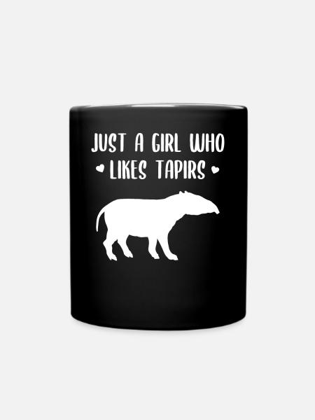 Juste une fille qui aime les tapirs disant un cadeau de tapir - Mug uni - noir