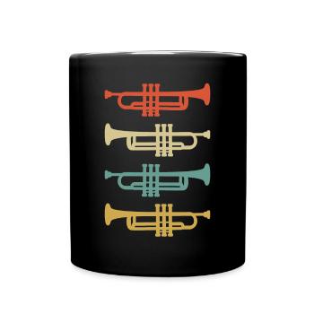 Trumpet Trumpets Trumpeter Color - Full Colour Mug - black - Front