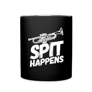 Trumpet Trumpets Trumpeter Spit - Full Colour Mug - black - Front