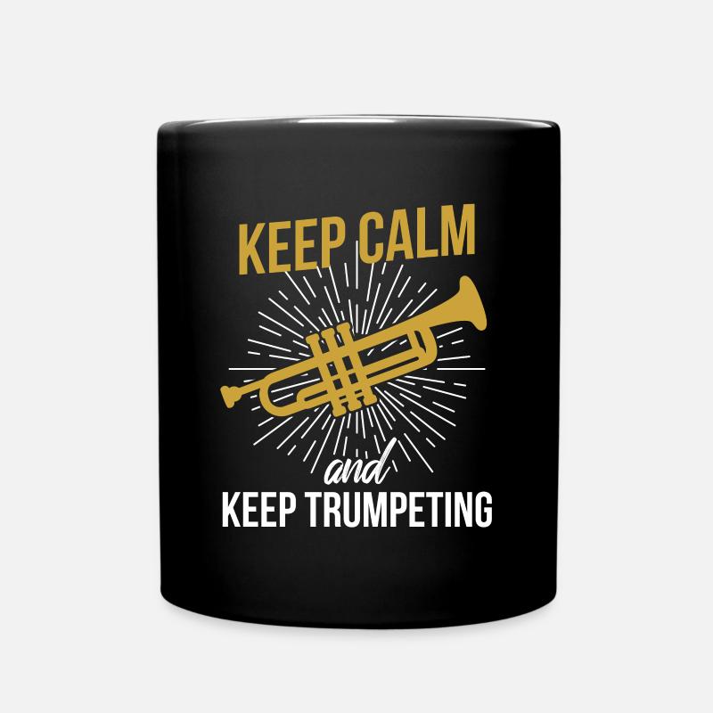 Trompete Trompeten Trompeter Ruhe - Tasse einfarbig - Schwarz