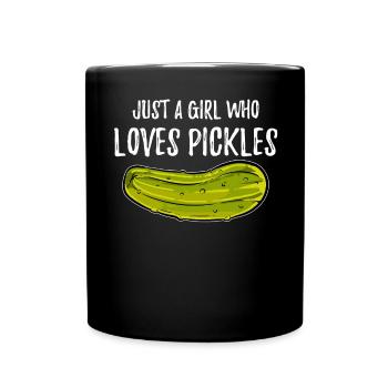 Pickle lover pickles - Full Colour Mug - black - Front