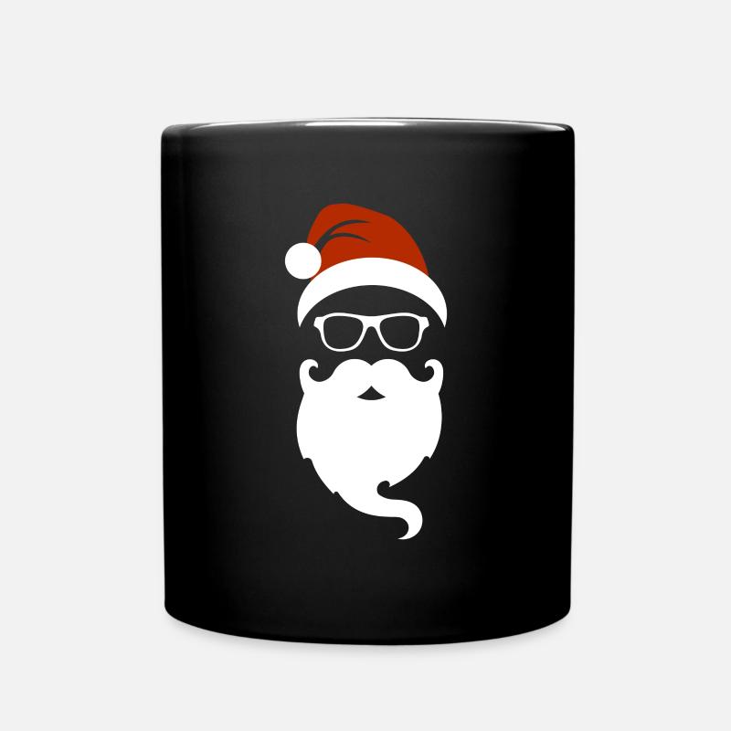 Bart Weihnachtsmann Christmas Santa Claus Beard - Tasse einfarbig - Schwarz