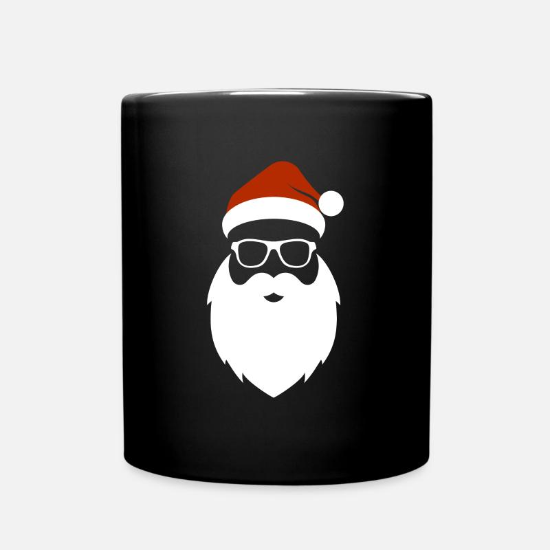 Bearded Santa Claus - Bärtiger Weihnachtsmann - Tasse einfarbig - Schwarz