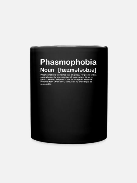 Phasmophobia Definition Geister Duden Angst Gamer - Tasse einfarbig - Schwarz