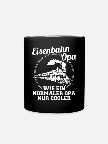 Modelleisenbahn Modellbahn Eisenbahn Opa Geschenk - Tasse einfarbig - Schwarz