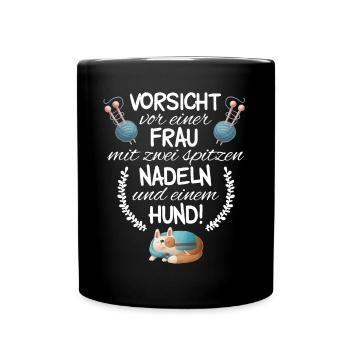 Perfekter Wolle Spruch für Mütter Geschenk - Tasse einfarbig - Schwarz - Vorne