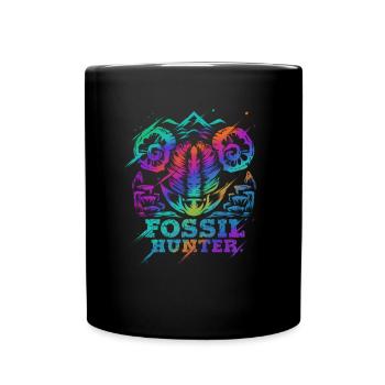 Fossil Hunter Funny Geology Geologist Gift - Full Colour Mug - black - Front