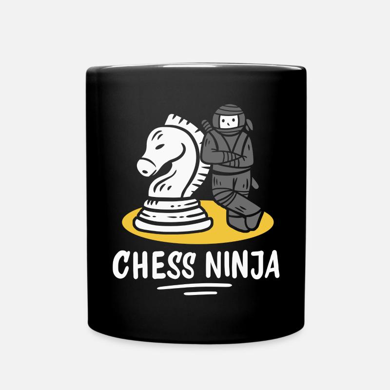 Schach Schachspieler - Tasse einfarbig - Schwarz