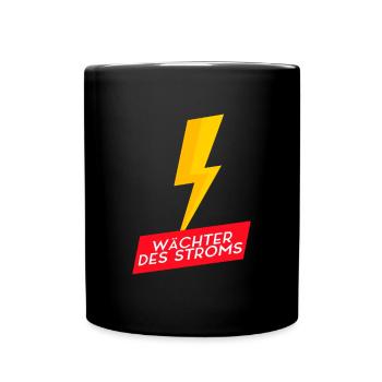 Wächter des Stroms - Tasse einfarbig - Schwarz - Vorne