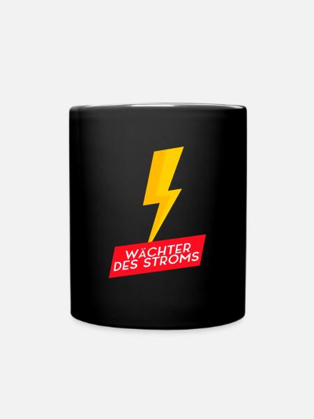 Wächter des Stroms - Tasse einfarbig - Schwarz