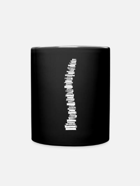 Livres colonne vertébrale colonne vertébrale rat de bibliothèque rat de bibliothèque - Mug uni - noir