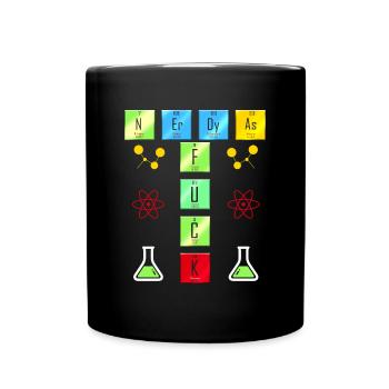 Chemistry Science - Chemists Nerdy as Fuck - Full Colour Mug - black - Front