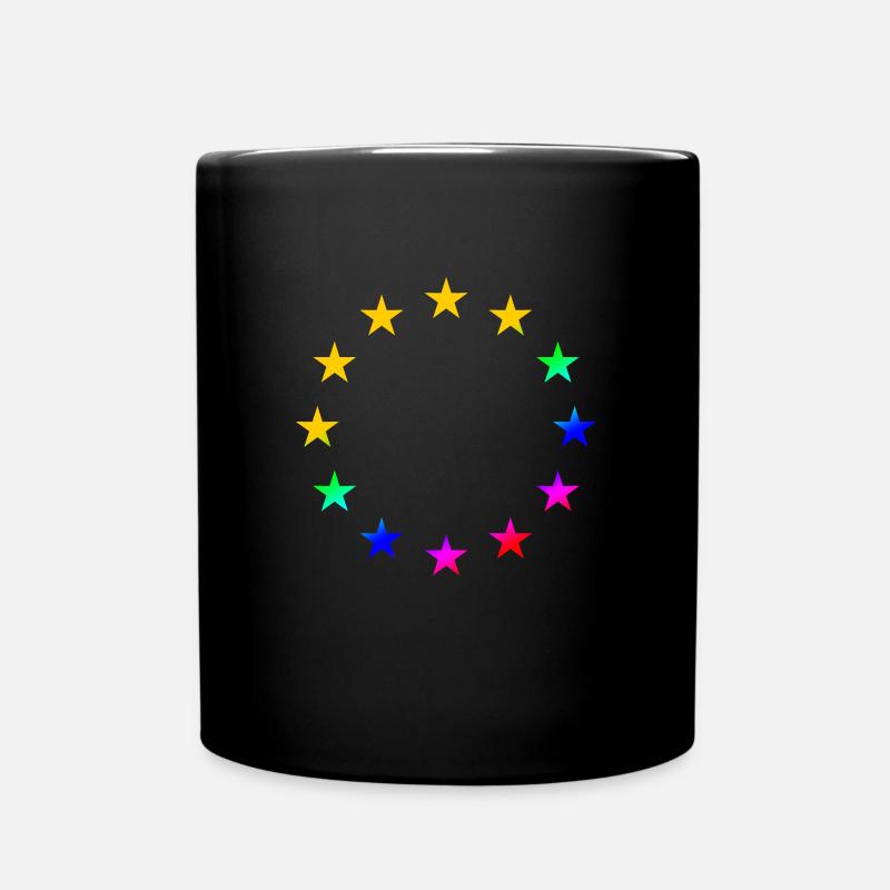 EU stars Europe rainbow - Full Colour Mug - black