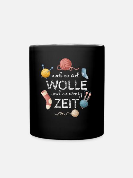 Netter Strickmuster Spruch für Großmütter Geschenk - Tasse einfarbig - Schwarz