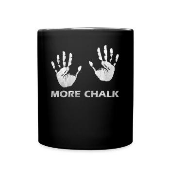 Mehr Chalk Klettern Bouldern Magnesia Magnesium - Tasse einfarbig - Schwarz - Vorne