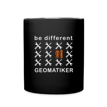 Geomatiker Vermessungstechnik Geodäsie Geschenk - Tasse einfarbig - Schwarz - Vorne