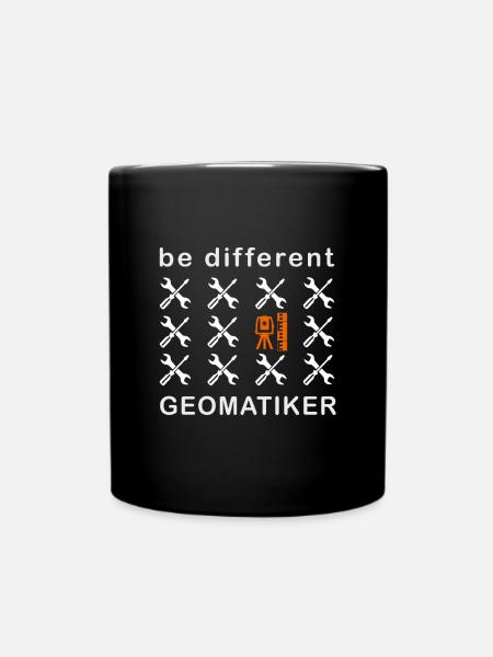 Geomatiker Vermessungstechnik Geodäsie Geschenk - Tasse einfarbig - Schwarz