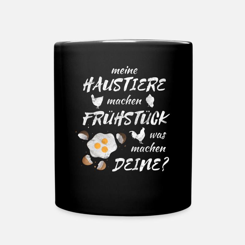 Super Hühner Spruch für Hühnerhalter Geschenk - Tasse einfarbig - Schwarz