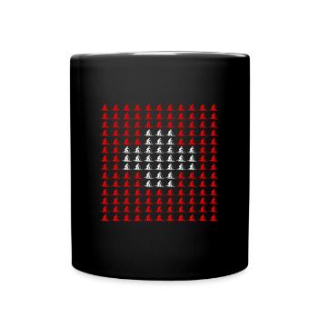 Telemark Switzerland Free Heel Nordic Ski Gift - Full Colour Mug - black - Front