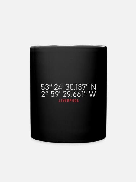 Coordonnées de Liverpool Emblème - Mug uni - noir