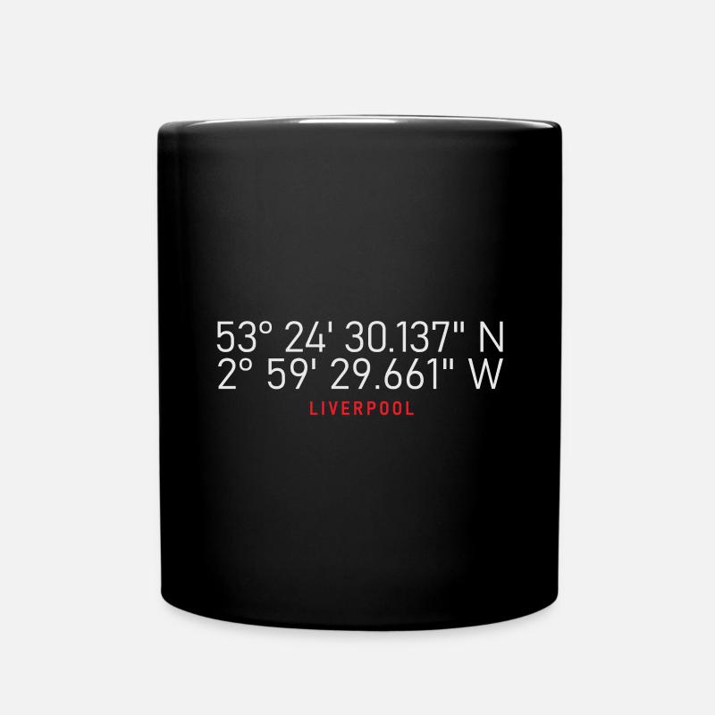 Coordonnées de Liverpool Emblème - Mug uni - noir